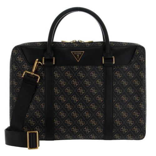 GUESS Vezzola Bag Dark Brown / Ochre [238990] - mallette porte