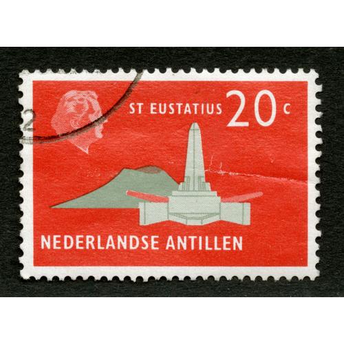 Timbre Oblitéré Nederlandse Antillen, St Eustatius, 20 C