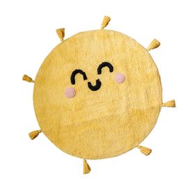 Tapis Enfant Rond Soleil 100% Coton Tufté