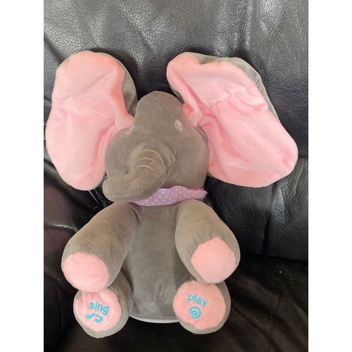 Doudou bibou l éléphant  musicale de 30 cm