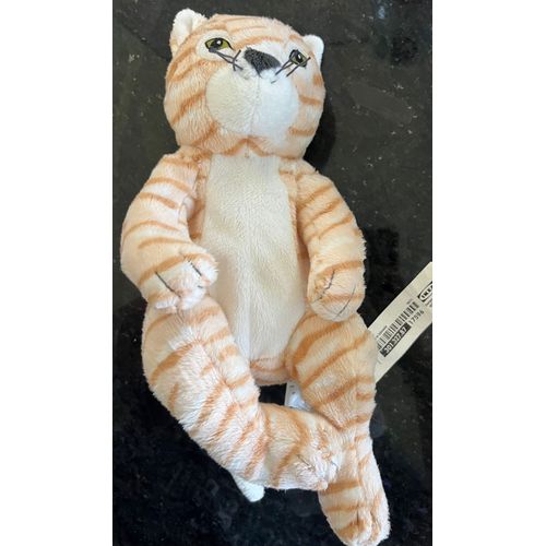 Doudou chat IKEA gosig Katt blanc saumon rayé tigre peluche enfant cat baby 