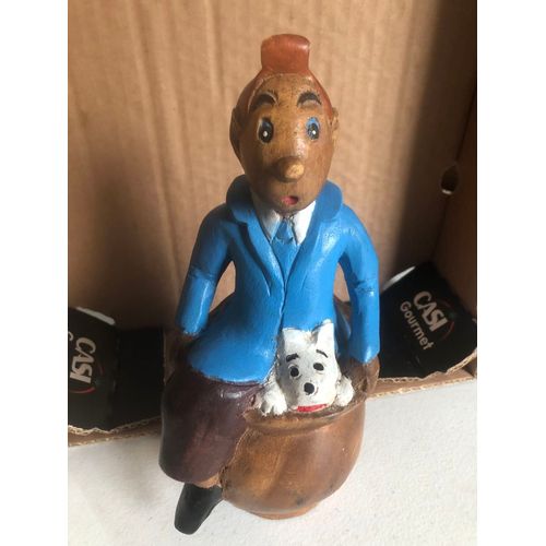Sculpture Bois Tintin Le Lotus Bleu 