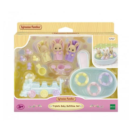 Sets Prets A Jouer Les Triplés Lapin Crème Et Accessoires De Bain