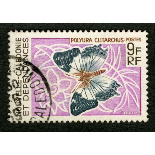 Timbre Oblitéré Nouvelle Calédonie Et Dépendances, Polyura Clitarchus , Postes, 9f, Rf