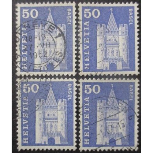 Suisse N°651 X 4 Oblitéré