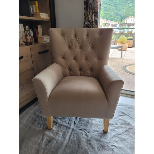 Fauteuil Arthuro Beige De Chez But