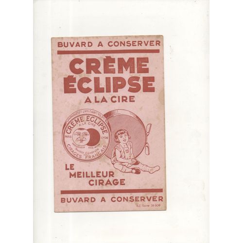 Buvard Publicitaire 1930 Creme Eclipse A La Cire