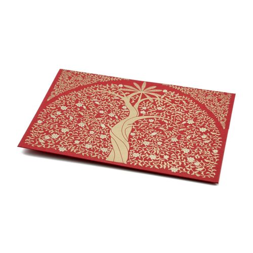 Papertree Gaia Lot De 5 Enveloppes Cadeau A5 Rouge