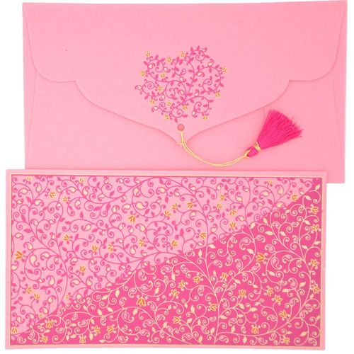 Papertree Eva Lot De 5 Enveloppes Cadeau 19x10cm Rose