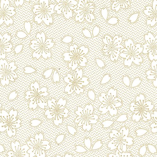Papertree 50*70 Cm 100 G Hanami Ivoire/Or - Lot De 10 Feuilles