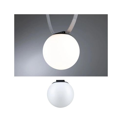 Uline Suspen Ball 150mm 3000k 90ra 930 8w 48v Dc Noir Plastique Alu