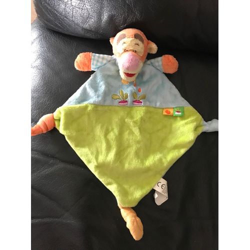 Doudou Tigrou Radis Arrosoir Vert Et Bleu 3 Noeuds Nicotoys Simba 30cm