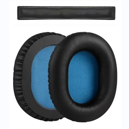 Cuir Protéiné Coussin Coussinets pour Sennheiser HD6 Mix/HD7 DJ/HD8 DJ Casque avec Mousse d'isolation phonique, Avec serre-tête