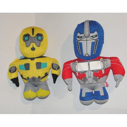 Peluche Transformers Movie Autobots Optimus Prime + Bumblebee Play By Play