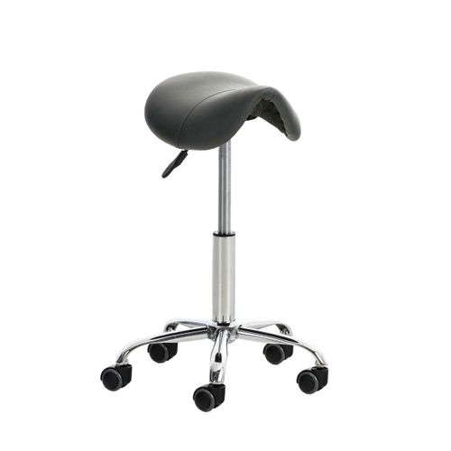 Tabouret De Travail Avec Roulette En Synthétique Gris Tabo10012