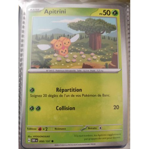 Pokemon 8/197 Apitrini Commune Sv3 Ecarlate Et Violet Flammes Obsidiennes Vf