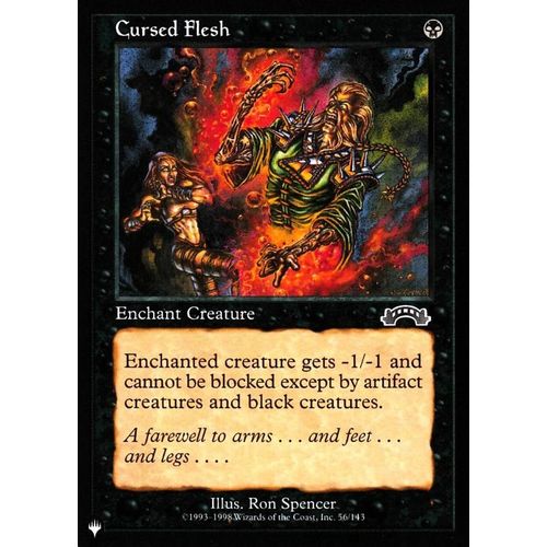 Cursed Flesh (Chair Maudite) - Magic - Exode Vo - The List - Sigle Planeswalker - U - 56