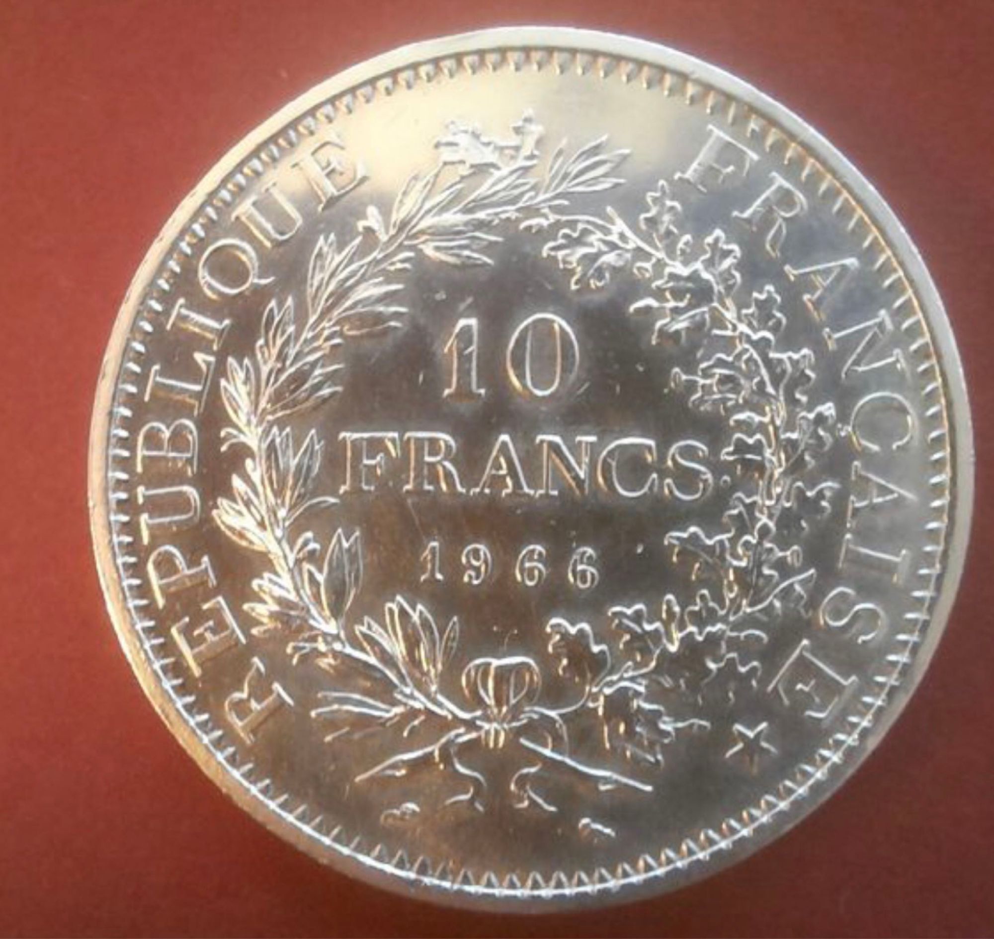 Pièce Argent 10 Francs Hercule 1965