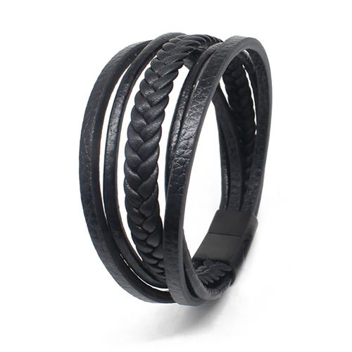 Zense - Bracelet Homme Tressé En Cuir Italien Zb0350