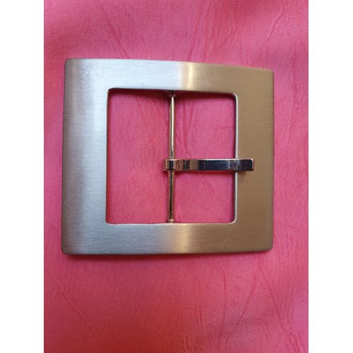Boucle De Ceinture Carrée Métal Argentée