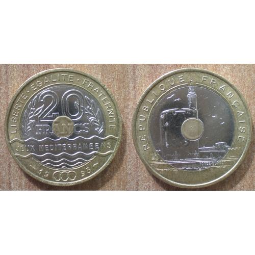 France 20 Francs 1993 Jeux Mediterraneens Piece Frc Frs Frcs