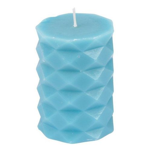 Paris Prix - Bougie Déco Pilier "tropical Fresh" 7cm Bleu