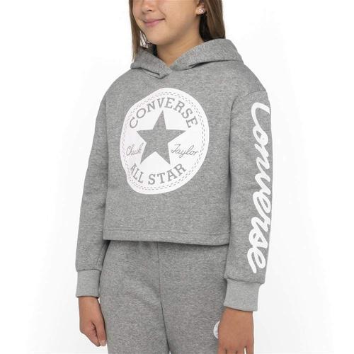 Sweat À Capuche Chuck Patch Cropped Gris - 469889-042 - 8-10 A