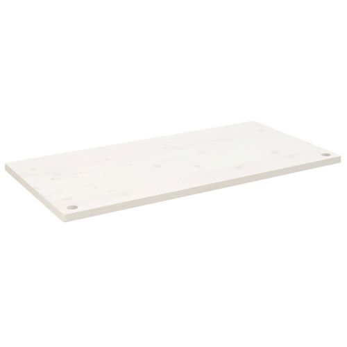 Vidaxl Dessus De Bureau Blanc 100x50x2,5 Cm Bois Massif De Pin