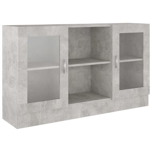 Vidaxl Armoire ¿¿ Vitrine Gris B¿¿Ton 120x30,5x70 Cm Agglom¿¿R¿¿