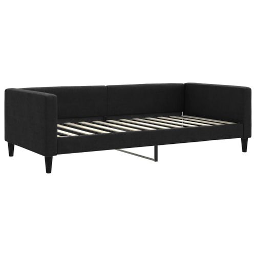 Vidaxl Lit De Repos Noir 100x200 Cm Tissu