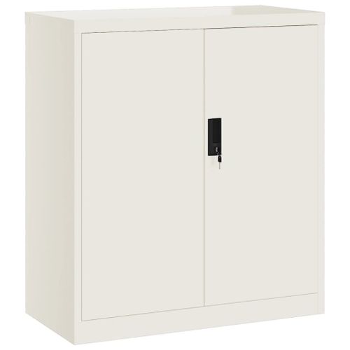 Vidaxl Classeur Blanc 79x40x90 Cm Acier