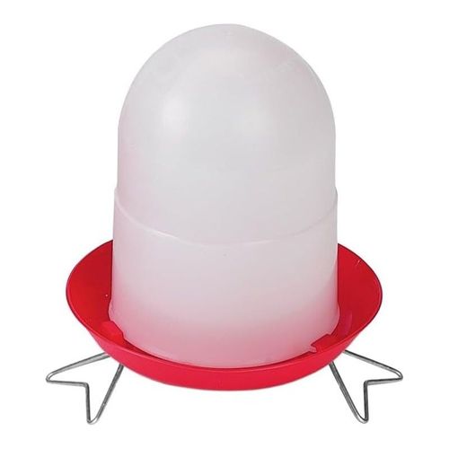 Mangeoire Pour Poussins 1er Âge 1,5 Kg Avec Pattes, 19x20cm, Rouge