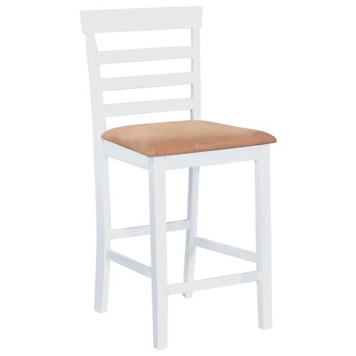 Vidaxl Chaises De Bar Lot De 2 Blanc Tissu