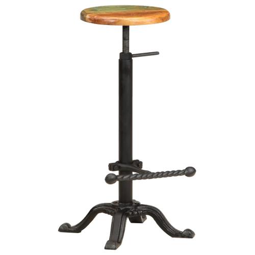 Vidaxl Tabourets De Bar Lot De 2 Fonte Et Bois De Récupération Solide