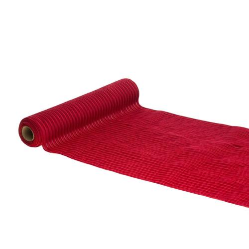 Chemin De Table Velours Cotelé 28cmx3m Bordeaux