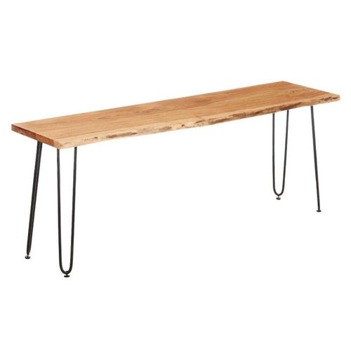 Banc Tv Live Edge 140 X 37 X 52 Cm Marron Noir Bois D'acacia