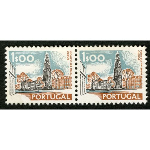 Deux Timbres Non Oblitérés Portugal, Porto Torre Dos Clerigos, 1s00