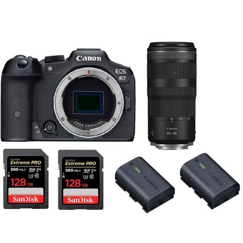 Canon EOS R7+Canon RF 100-400mm f5.6-8 IS USM+2SanDisk 128GB Extreme Pro SDXC UHS-II U3 300MB/s+2Canon LP-E6NH