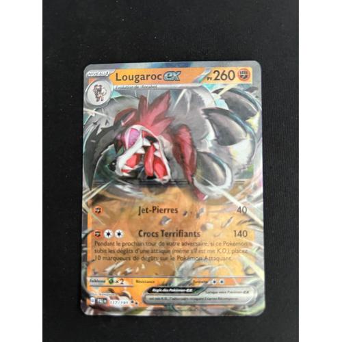 Carte Pokémon - Lougaroc Ex - 117/193 - Ultra-Rare-Ev2 Evolutions À Paldea