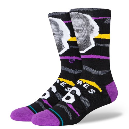 Los Angeles Lakers Stance Nba Faxed Player Chaussette - Lebron James