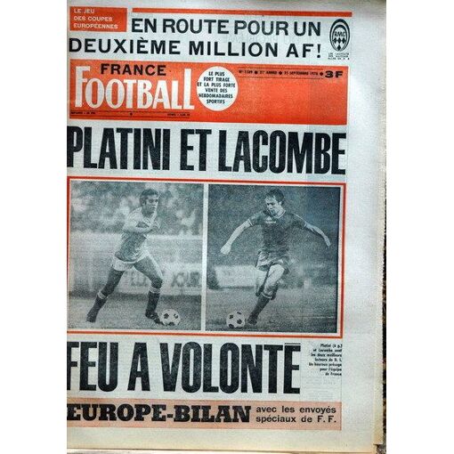France Football N°1588 Du 14/09/1976 - Saint-Étienne, OM, Nice, Sochaux, Europe
