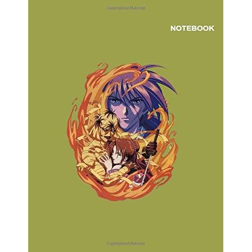 Rurouni Kenshin Wandering Samurai Theme Notebooks: Lined Journal/Sketchbook/Composition, 110 Pages, 8.5 Inch X 11 Inch, Manga Rurouni Kenshin Wandering Samurai Notebook Cover.