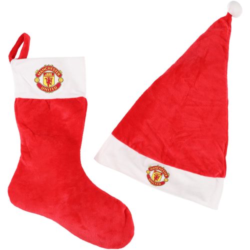 Ensemble Bonnet Et Chaussettes De Noël Manchester United