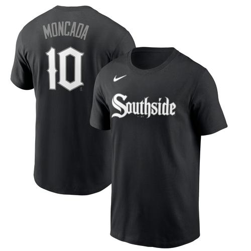 T-Shirt Nike Yoan Moncada Pour Homme, Noir, Chicago White Sox City Connect, Nom Et Numéro