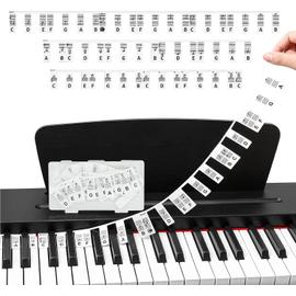 Clavier de piano, notes de piano en silicone, instructions (français non  garanti), autocollants pour piano, accessoires de piano pour 88 touches de