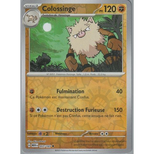 Carte Pokémon - Colossinge - 057/165 - Reverse - Ev3,5 151 Mew