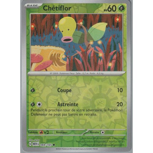 Carte Pokémon - Chétiflor - 069/165 - Reverse - Ev3,5 151 Mew