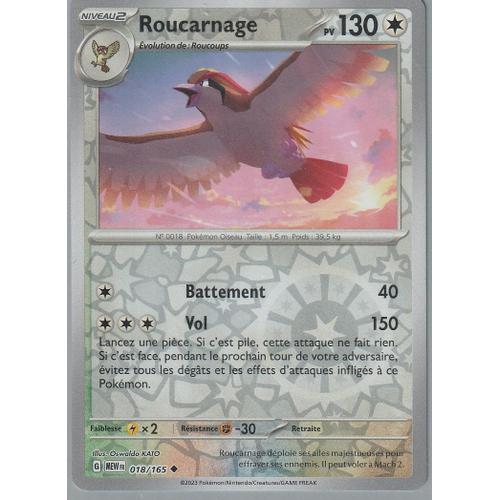 Carte Pokémon - Roucarnage - 018/165 - Reverse - Ev3,5 151 Mew -