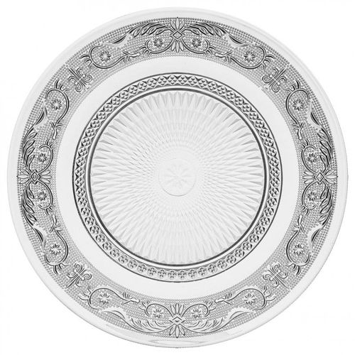 Lot De 6 Assiettes Plates "Renaissance" 25cm Transparent