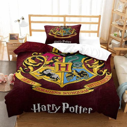 Ensemble De Housse De Couette Harry Potter Pour Enfants Gar?Ons Housse De Couette Pour Jeunes Literie Moderne Impression Affiche De Film Housse De Couvre-Lit 2 Pi¿¿Ces Avec Taie D'oreiller